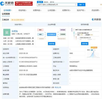 科大訊飛成立新公司 經(jīng)營范圍包括3歲以下嬰幼兒托育服務(wù)等